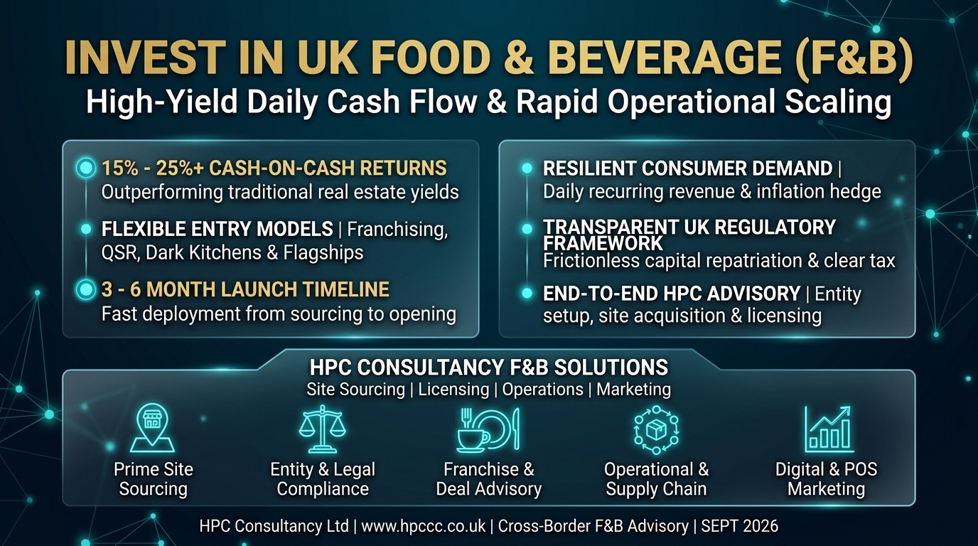 Why Yemen Investors Must Consider the UK Food and Beverage Sector as Their Primary Entry Point